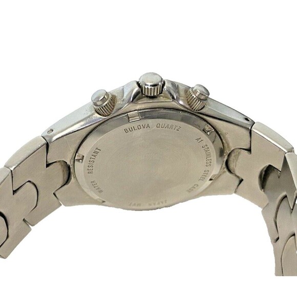 Vintage Men's BULOVA "Marine Star" Blue Face Chronograph Watch  New Battery - Picture 7 of 9